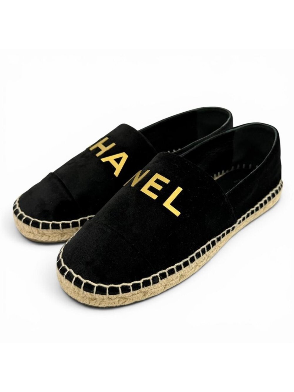 Chanel Logo Slipper Black